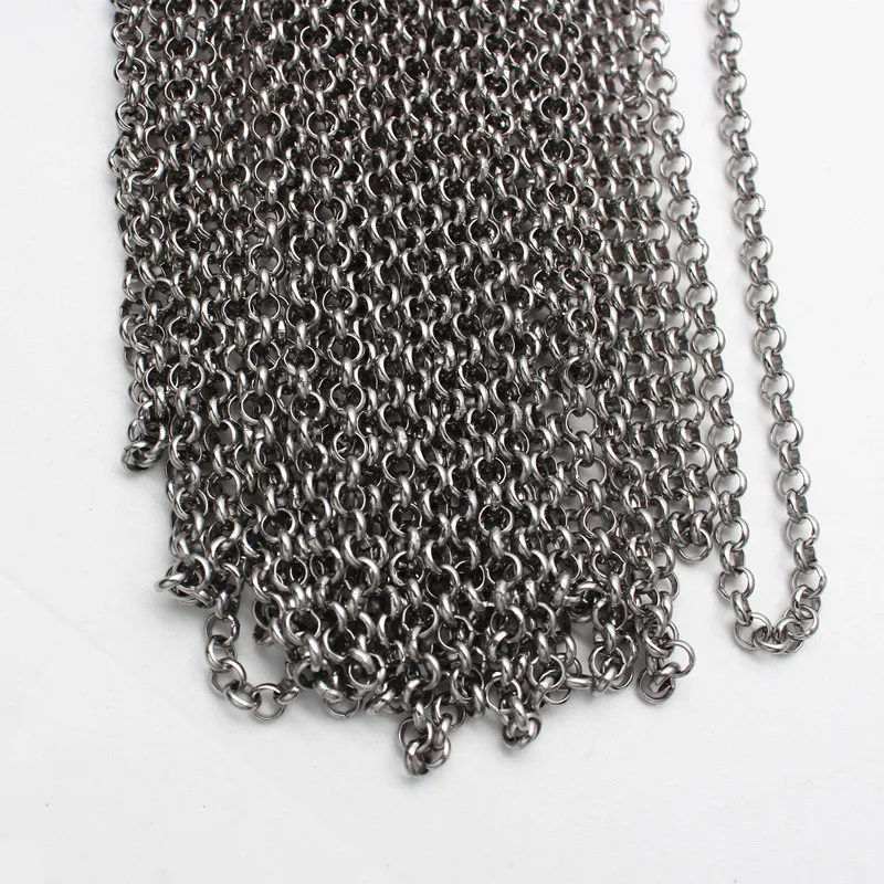 

16.4ft Stainless Steel Cable Chain Curb Link China in Bulk For Necklace Jewelry Accessories DIY Making