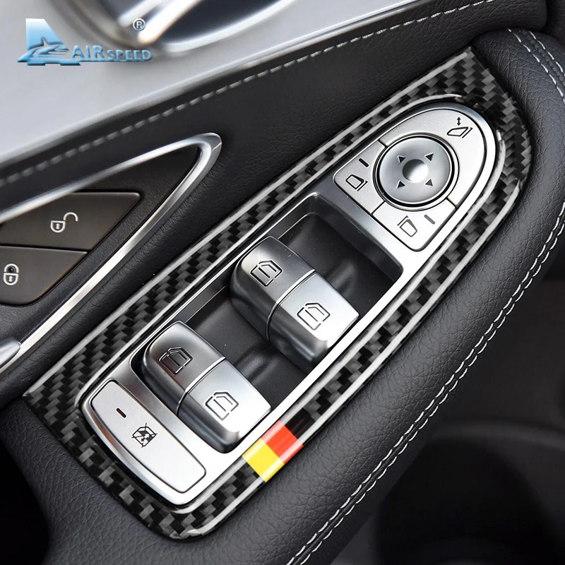 Airspeed для Mercedes Benz W205 C Class C180 C200 C300 GLC аксессуары LHD из углеродного волокна интерьера