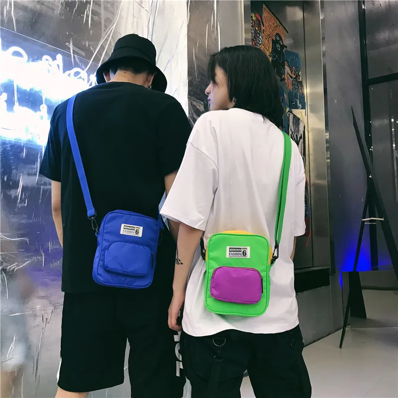 Menghuo Brand New Fashion Women Handbag Panelled Shoulder Bag Leisure Nylon Men Messenger Bag Female Crossbody Bags for Boys BagIMG_6051
