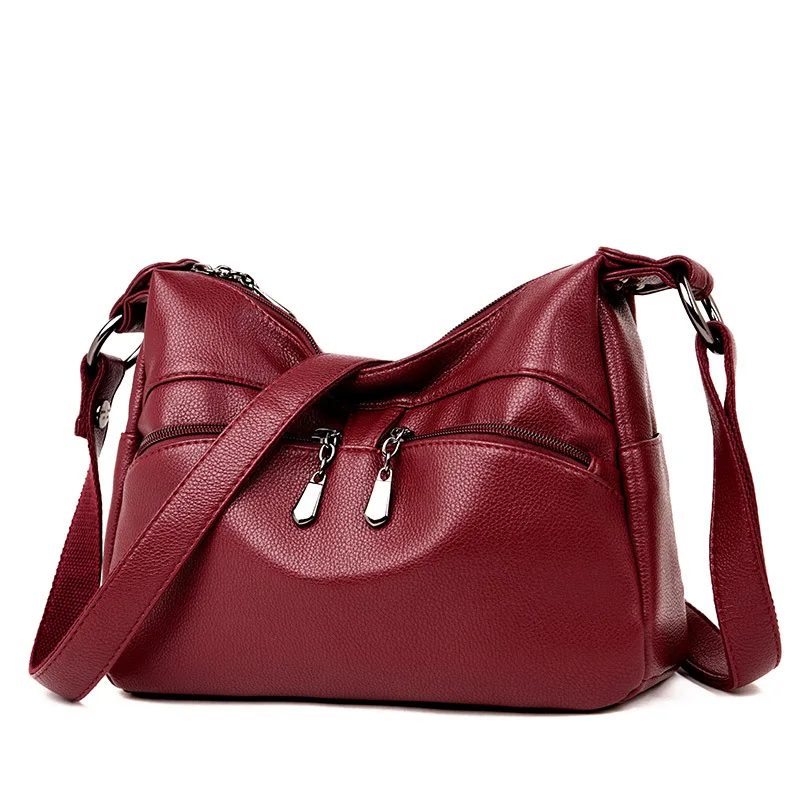 

Women's Shoulder Bag PU Leather Handbags Messenger Crossbody Bags for Women 2019 Solid Casual Ladies Hand Bags sac a main femme