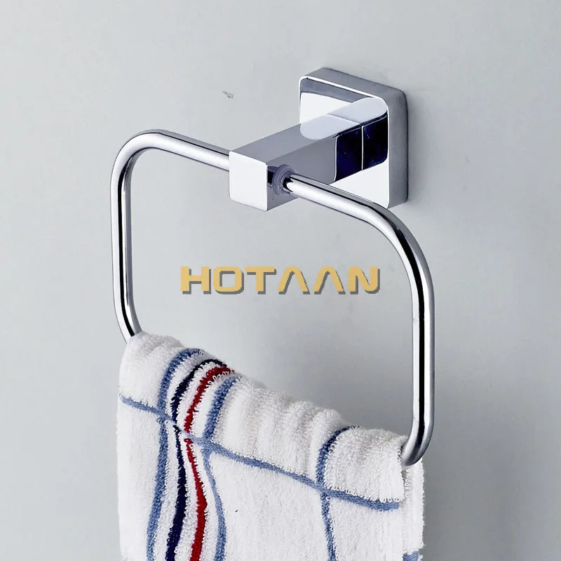 Горячая,, держатель для полотенец для ванной комнаты, настенные круглые кольца для полотенец из нержавеющей стали, вешалка для полотенец, YT-10791