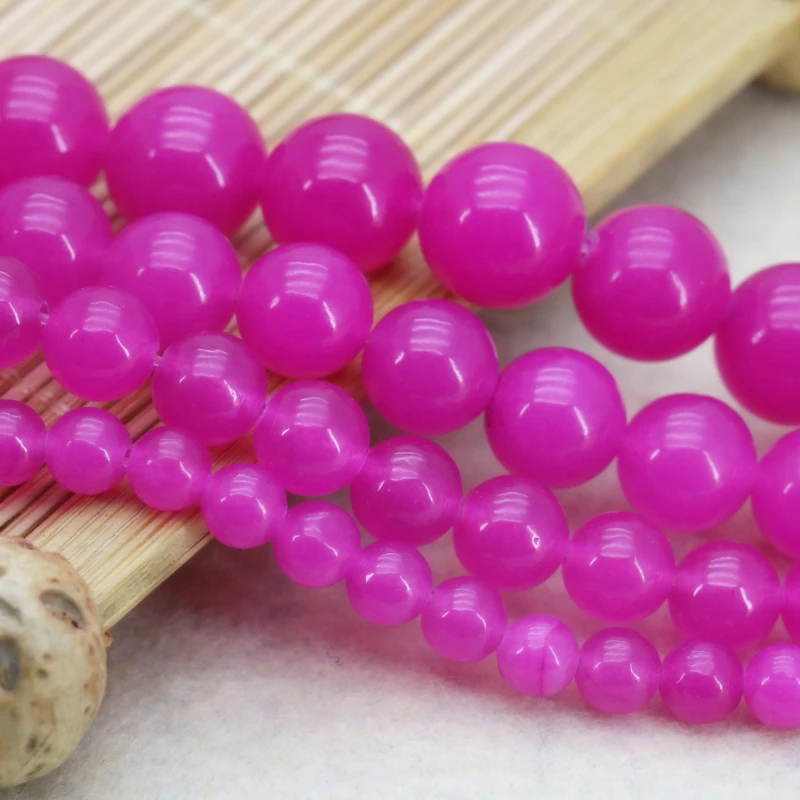 

Rose red chalcedony round stone 6/8/10/12mm size optional loose beads 15 inches women jewelry making design necklace bracelet