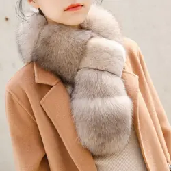 EIFURKOP 2019 новый натуральный Лисий мех шарф с кроличьим мехом шарфы для женщин для осень зима