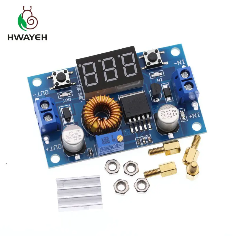 

5PCS 5A 75W XL4015 DC-DC Converter Adjustable Step-Down Module 4.0-38V to 1.25V-36V DIY Adjustable Power Supply Free Shipping