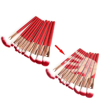 

10PCS Professional Makeup Brushes Loose Powder Blush Eye Shadow Brush Makeup Brush Tool Kit Easy To Use And Portable