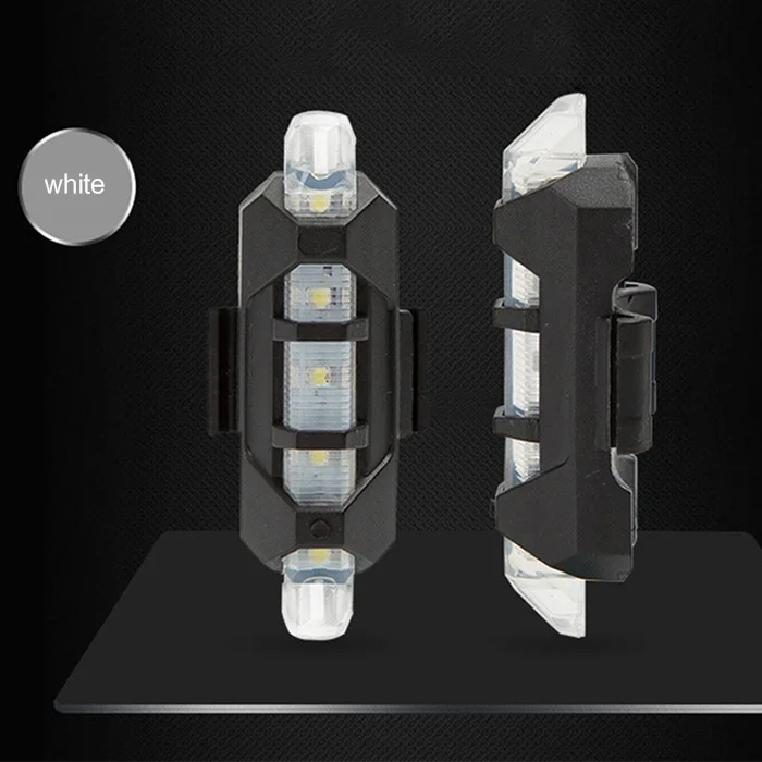 PackageC(white) Супер яркий Перезаряжаемый USB задний светильник светодиодный велосипедный задний сигнальный светильник портативный водонепроницаемый велосипедный фонарь - Цвет: PackageC(white)