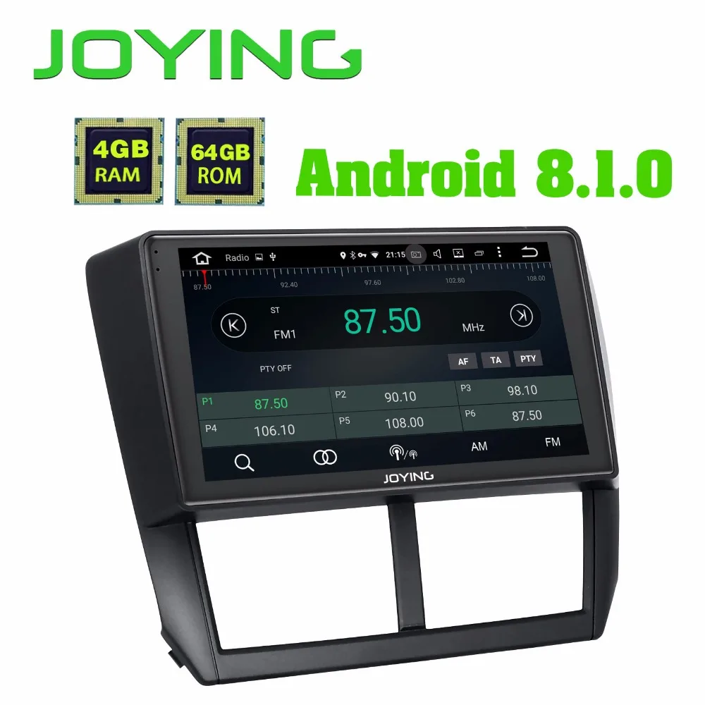 Top JOYING 2 din Android 8.1 car radio player for Subaru Forester 2008-2012 built in DSP support Android auto stereo GPS head unit 3
