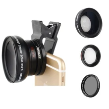 Zomei Lens 3 in 1 Cell Phone Camera Lens Kit 140 Degree Wide Angle Lens + 10X Macro Lens + CPL Polarizing Filter with 37m Clip