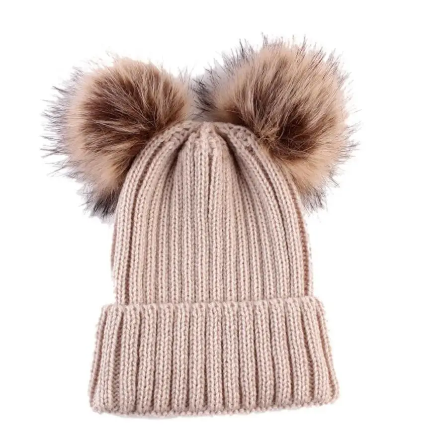 Модные дизайнерские шапочка для новорожденного, для малыша милые модные Утепленная одежда зимние вязаные шерстяные шапки шляпа подшивать