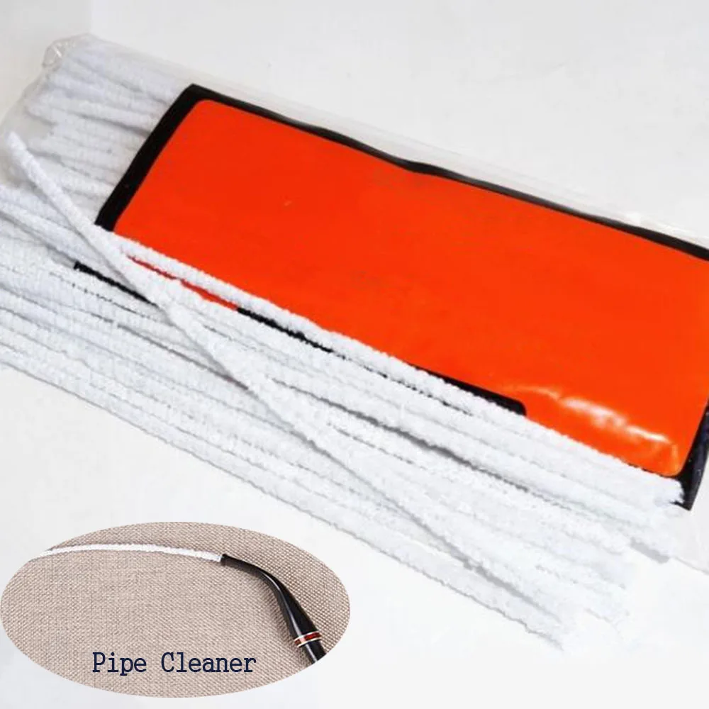 

50Pcs Effective White New Tobacco Pipe Cleaners Smoking Cotton Intensive Corner Cleaning Stick Cleaning Tool
