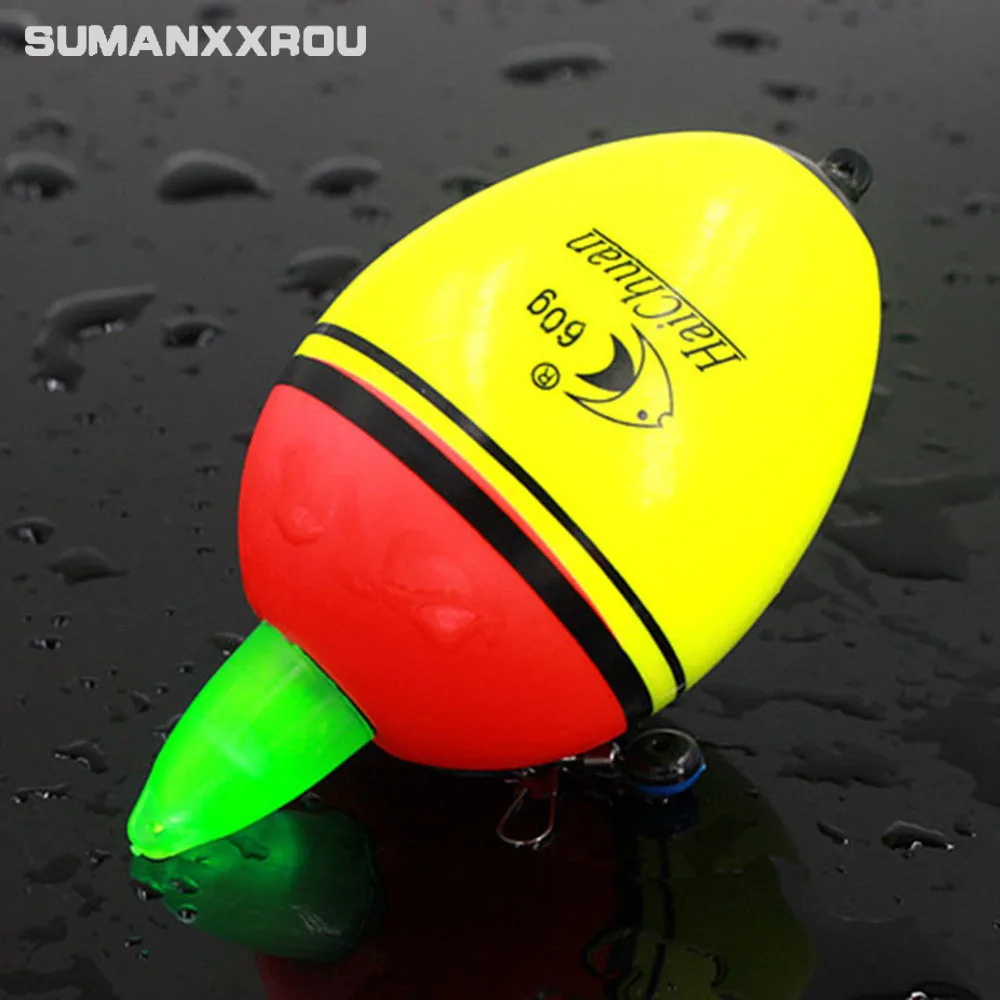 

5pcs/set EVA Luminous Electronic Led Sea Fishing Float with Light 40g 50g 70g 80g Stopper Fishing Floats for Fish Accesoires YF1