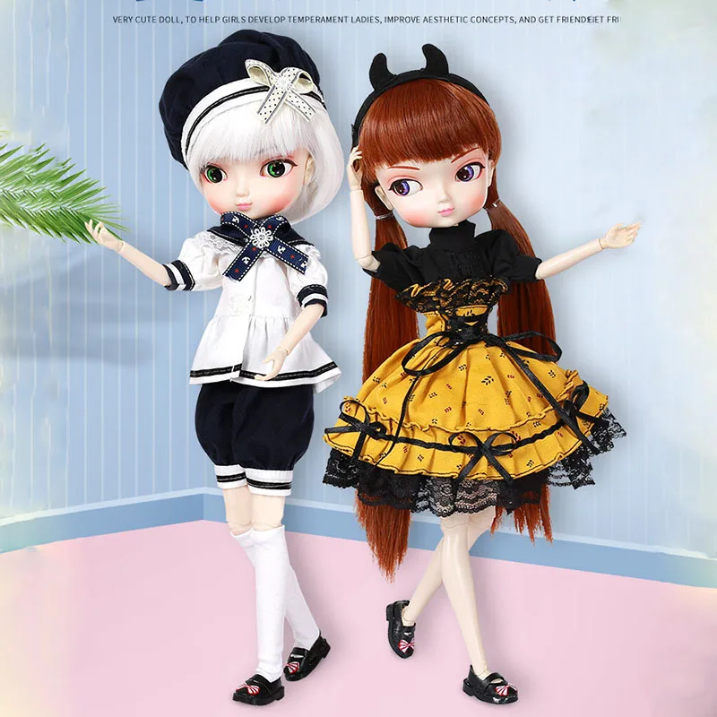

9 Models Cute Baby Loli Bjd Doll Joint Makeup Furniture For Dolls Storytelling Toys For Children Variable Face Makeup