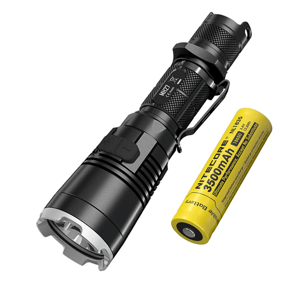 NITECORE MH27 USB Перезаряжаемый фонарик комплект CREE XP-L HI V3 Макс 1000 люмен ручной фонарь луч бросать 462 м тактический фонарь Факел - Испускаемый цвет: MH27 NL1835