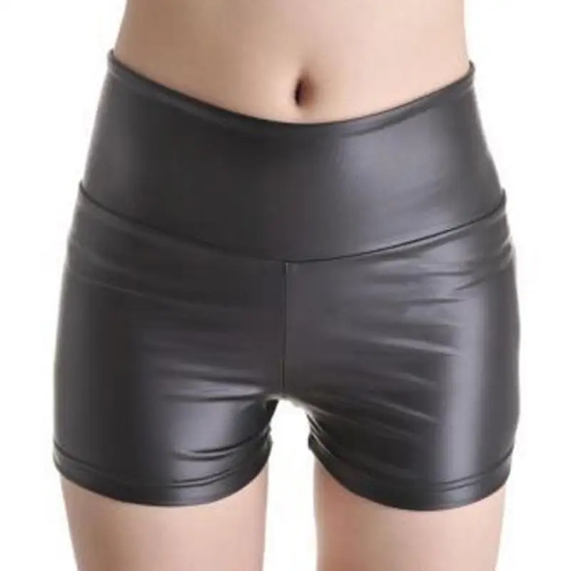 Sexy Women Shorts Slim PU Leather 