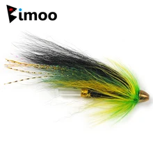 Bimoo 10 pçs 5 cor tubo de conehead moscas para salmão truta e steelhead mosca isca de pesca