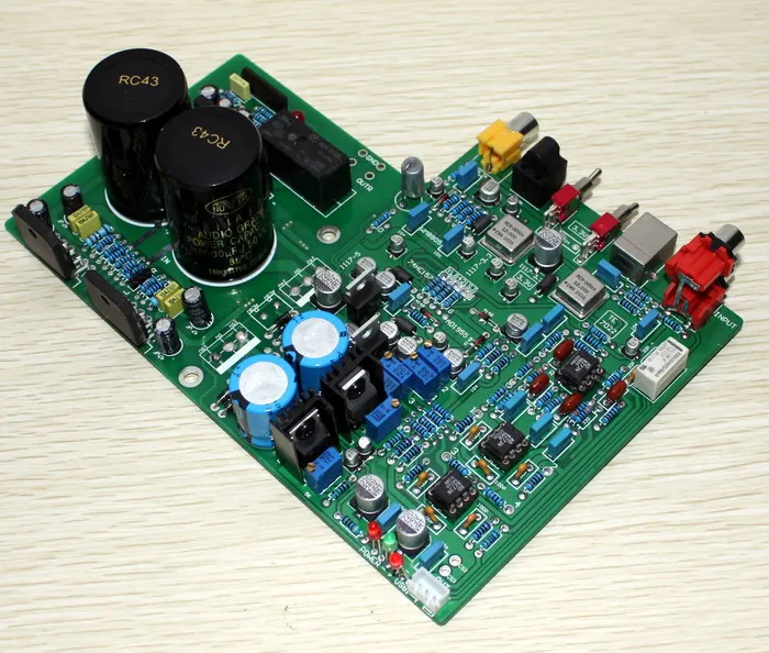 AD1955 + WM8805 PCM2706 AD827 LM3886TF DAC 1955 декодер LM3886 плата усилителя (волокно коаксиальный USB