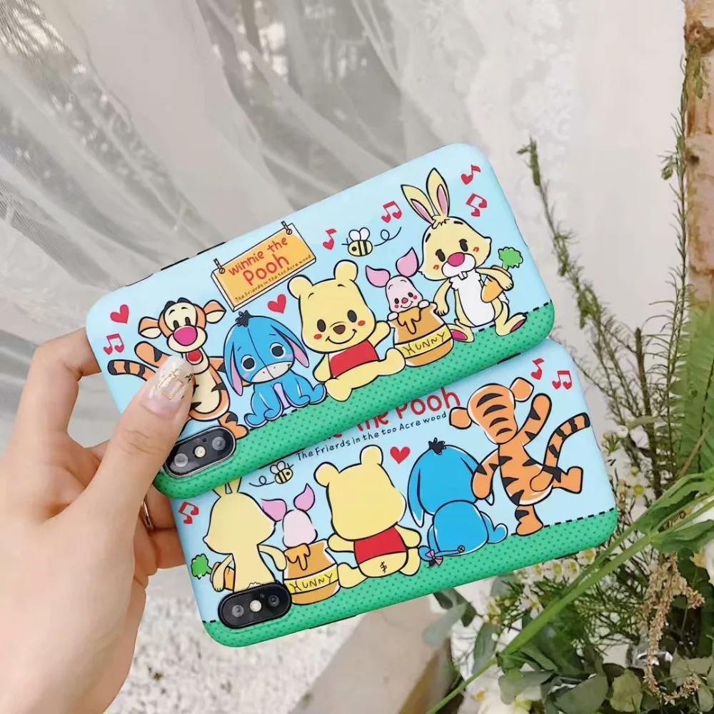 Hazy beauty For iPhone 7 Case Cute Cartoon Bear Patterned Silicone Soft