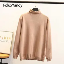 Sweater Turtleneck Pullovers Women Plus Size Casual Thin Solid Long Sleeve Knitted Sweaters 5 Colors KKFY3011 Sweater Turtleneck Pullovers Women Plus Size Casual Thin Solid Long Sleeve Knitted Sweaters 5 Colors KKFY3011