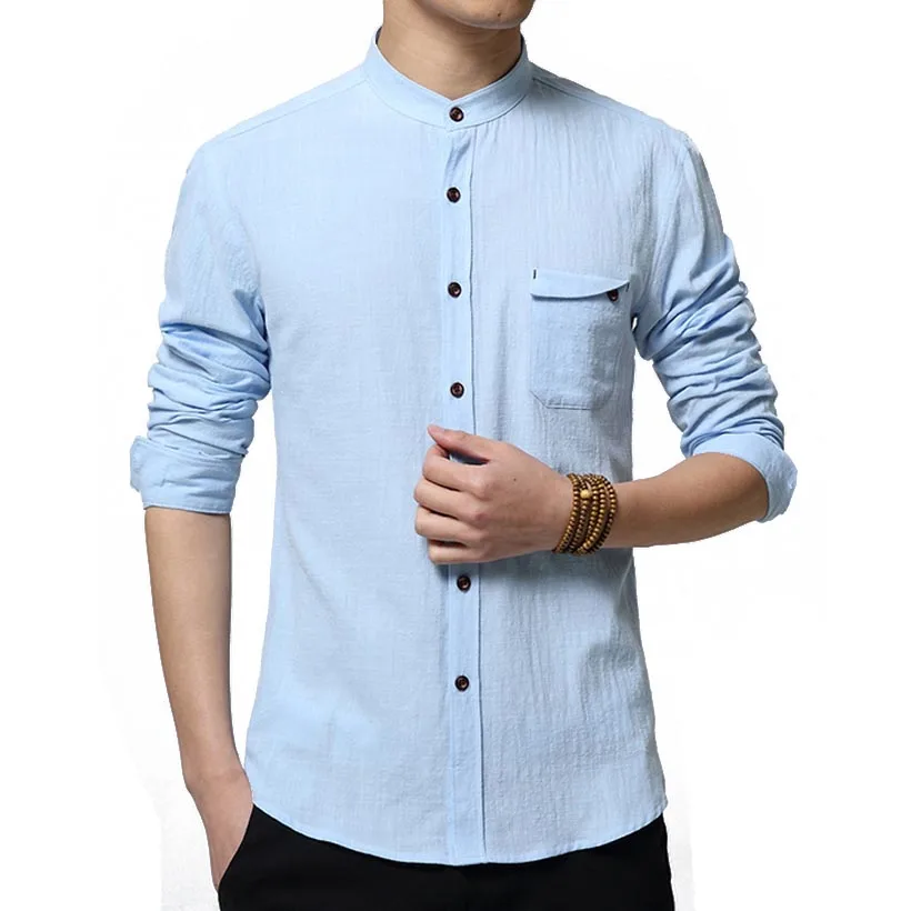 Popular Mens Collarless Shirts-Buy Cheap Mens Collarless