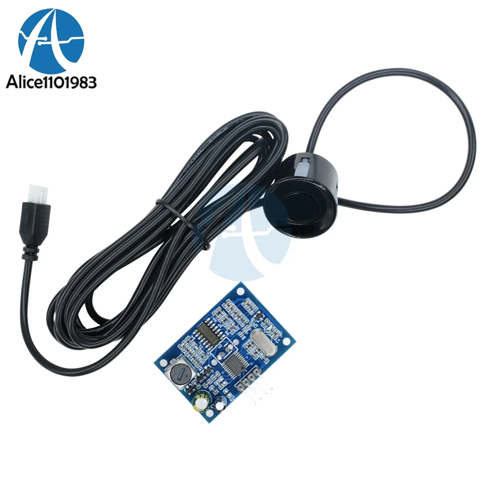 

JSN-SR04T Ultrasonic Module Distance Measuring Transducer Sensor Waterproof DC 5V 40Khz 0.5cm Resolution Board High Accuracy