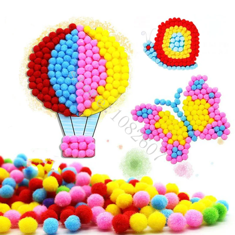 1-Pcs-Baby-Kids-Creative-DIY-Plush-Ball-Painting-Stickers-Children-Educational-Handmade-Material-Cartoon-Puzzles_