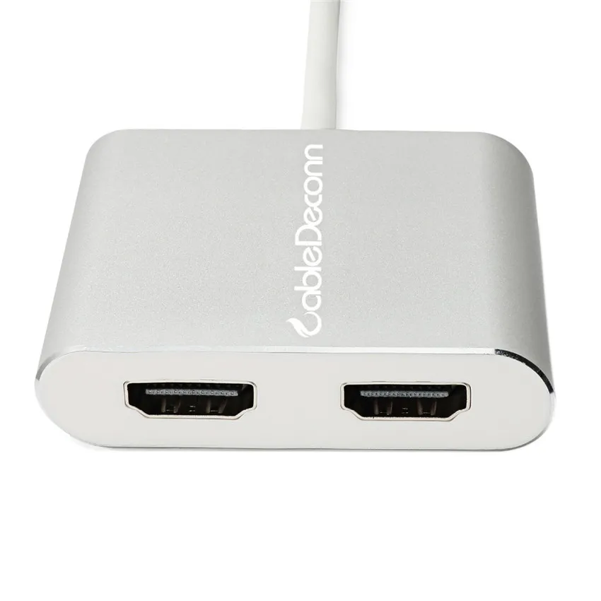  USB C Multiple HDMI Hub Thunderbolt 3 to dual hdmi Adapter Type C Cable Converter Extend to Differe