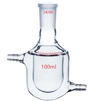 

100ml,24/40,Single Neck,Jacketed Glass Flask,Lab Chemistry Reactor Vessel