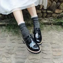 Предварительный дизайн, цветные блестящие носки для женщин, хлопковые осенне-зимние носки, длинные кружевные забавные носки, теплые блестящие женские носки в стиле Харадзюку