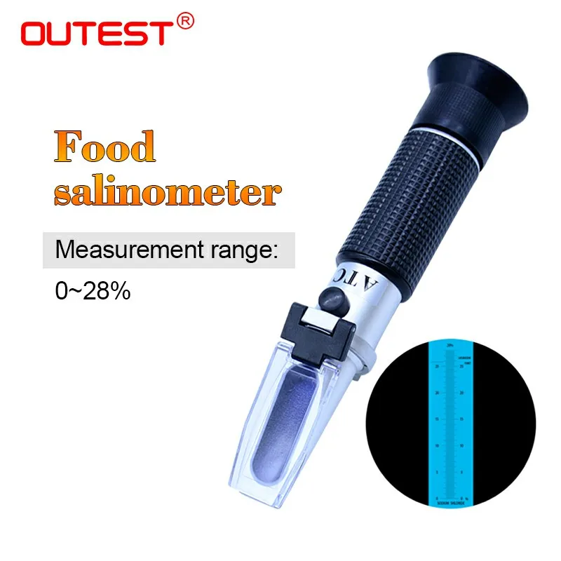 

Digital refractometer Food salinity meter Salinometer refractometer Salinity meter 0-28% auto refractor Salt content tester
