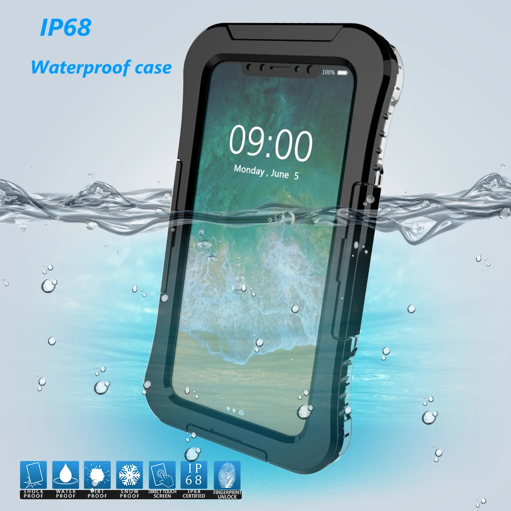 

IP68 Waterproof Case For iPhone XS Max XS XR 7 8 Plus Case Underwater Diving PC + TPU Phone Cover For iPhone 6 6s Plus 5 5s SE