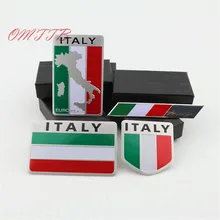 3D Aluminum Italy car Sticker Italy Flag Car-styling accessories Emblem stickers For chevrolet skoda honda Auto Badge Decal