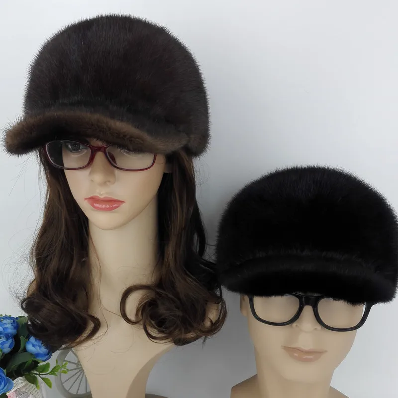 Роскошные мужские шапки ручной работы из натурального меха норки оптом, мужские зимние теплые шапки, модный головной убор для влюбленных, LF4050