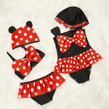 Детские купальники 3 шт. штук новорожденного Купальник для девочек Pollka точка рисунок детский купальный костюм ванный комплект танкини