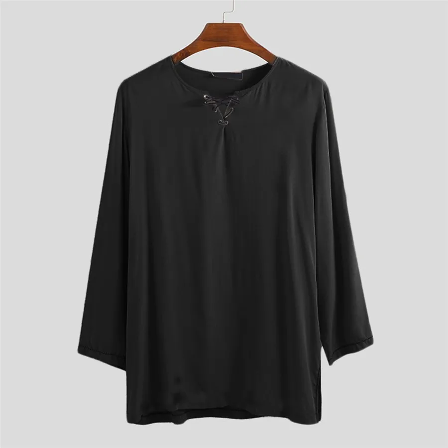 2019 men's new surf shirt retro cotton long-sleeved surfing shirt fashion swimming suit for men long camiseta surf 30J22 (3)