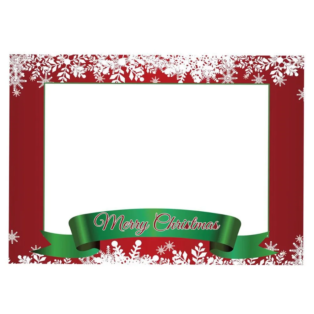 

Merry Christmas Party Props Photo Booth Selfie Picture Frame Leaf Design 48x68cm