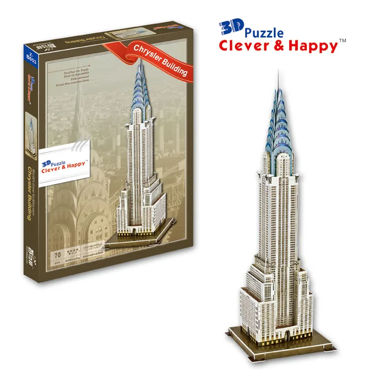 Candice guo 3D бумажная головоломка Сборная модель DIY игрушка chrysler building США Нью-Йорк edifice детский подарок на день рождения Рождественский подарок 1 шт