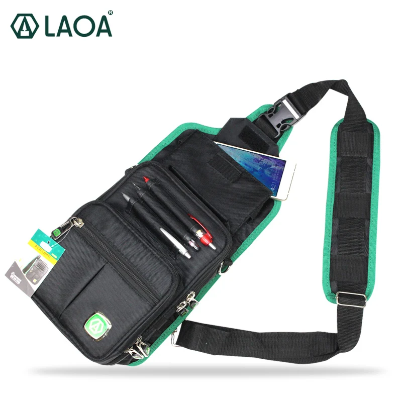 LAOA Multifunction Messenger Bag Electrical Package Tool Hanging Bag Oxford Cloth Tool Bag Wear-Resistant