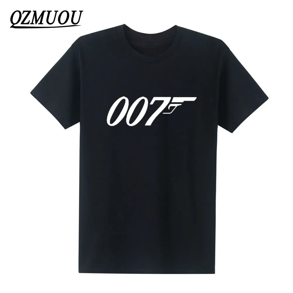 

2019 New Brand Quality Movie Film James Bond 007 T Shirts Fashion Cotton Male T-shirt Short Sleeve O Neck Tops Tees Size XS-XXL