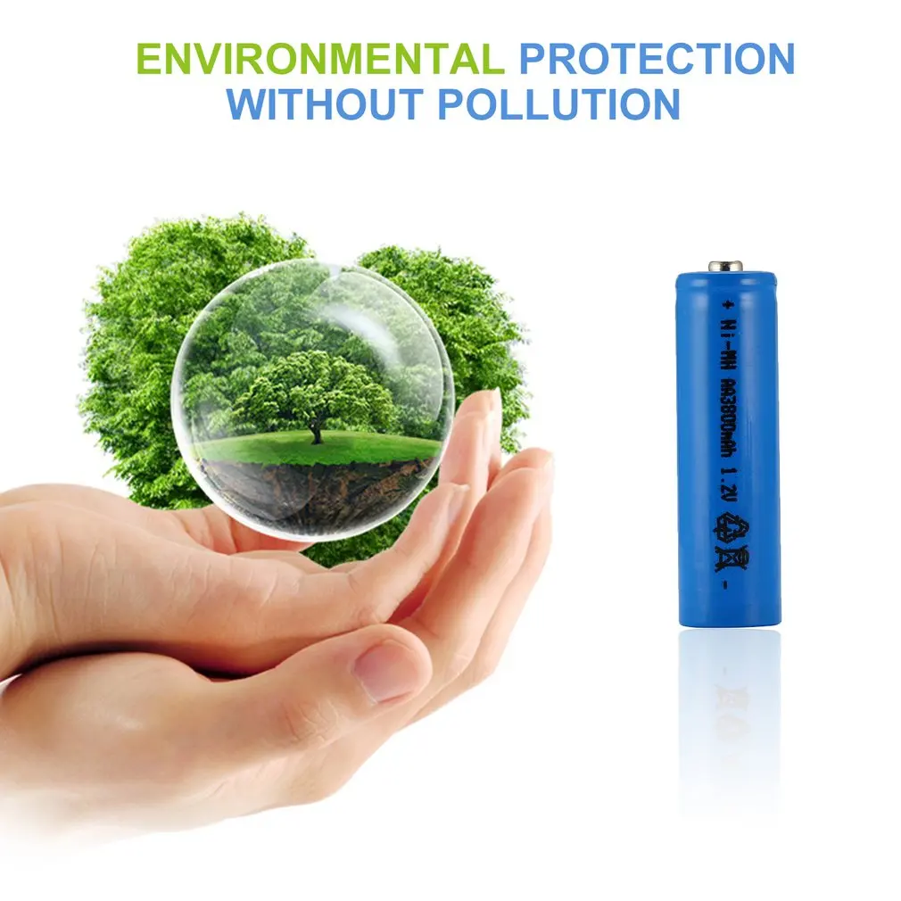 

Blue 1pc a lot Ni-MH 3000mAh AA Batteries 1.2V AA Rechargeable Battery NI-MH Neutral battery for Flashlight/Camera