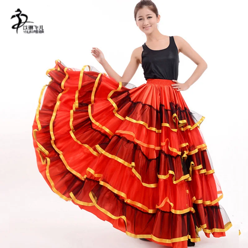 flamenco skirt Latin Flamenco Skirt Belly dance skirt dress wearin
