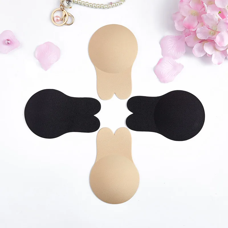 7 2pcs Bikini Pads Swimwear Women Bra Self Adhesive Silicone Push Up Lifting Chest Sticker 2019 Swimsuit Nipple Cover Bikinis 