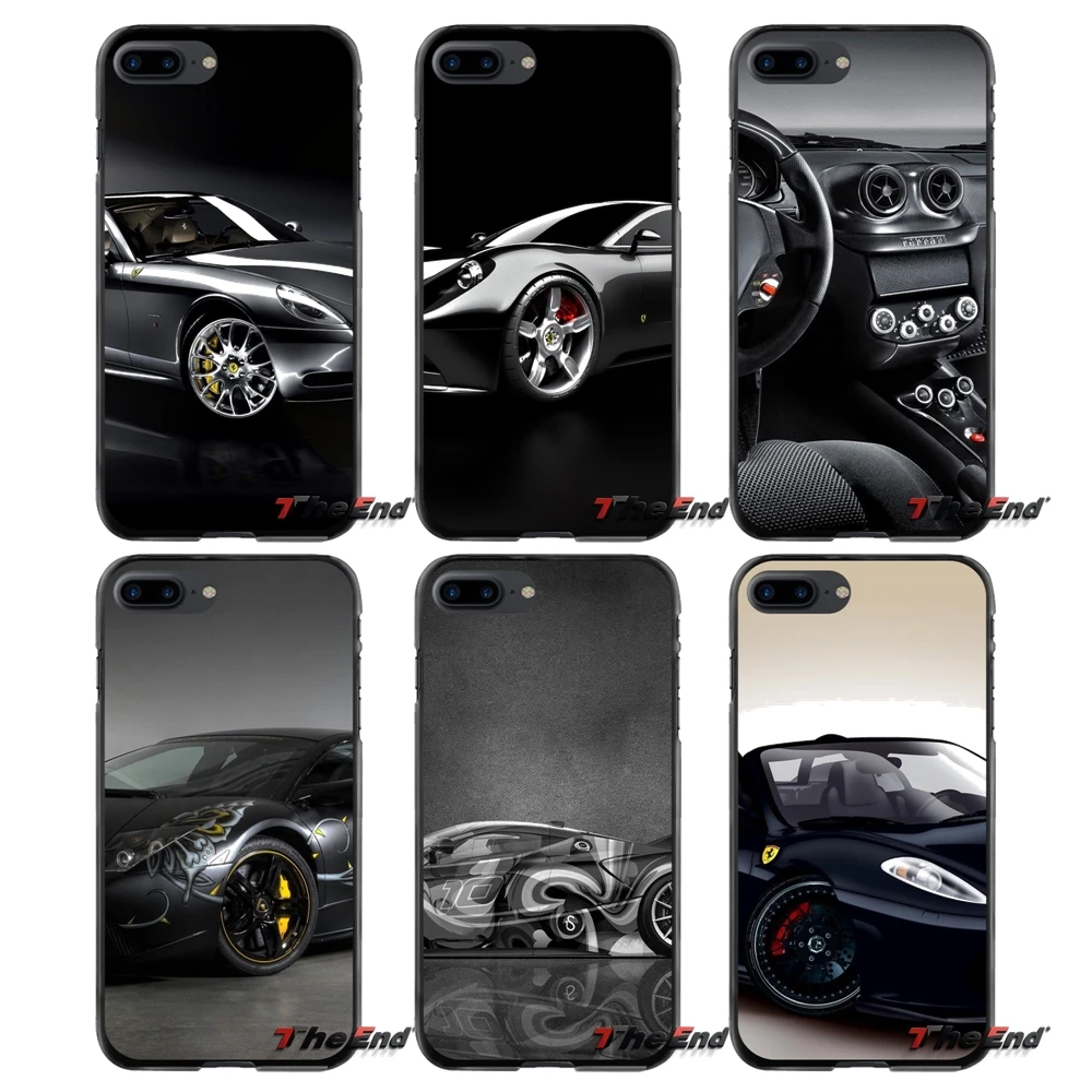 

For Apple iPhone 4 4S 5 5S 5C SE 6 6S 7 8 Plus X iPod Touch 4 5 6 Accessories Phone Shell Covers Black Ferrari Cars