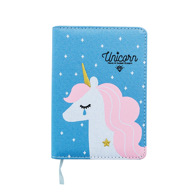 

2018 Cute Cartoon Unicorn Schedule Simple Notebook Notebook Efficiency Manual Learning Small Refreshing Notebook Day Plan A6