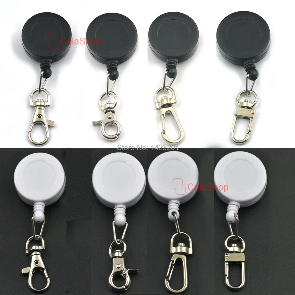 5 Pcs / Lot Reels Retractable Badge Clip ID Card Holder Swivel Clasps