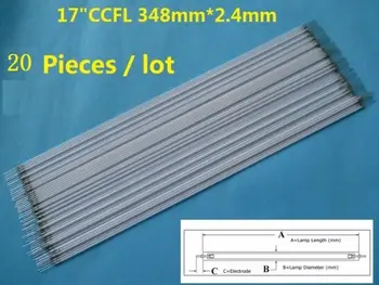 

20 Pieces/lot 348mm(34.8cm)*2.4mm CCFL lamps backlight for 17"17 inch monitor
