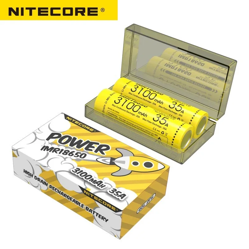Аккумуляторная батарея Nitecore IMR18650 3100 мАч 35 А 3 7 в|Портативные осветительные