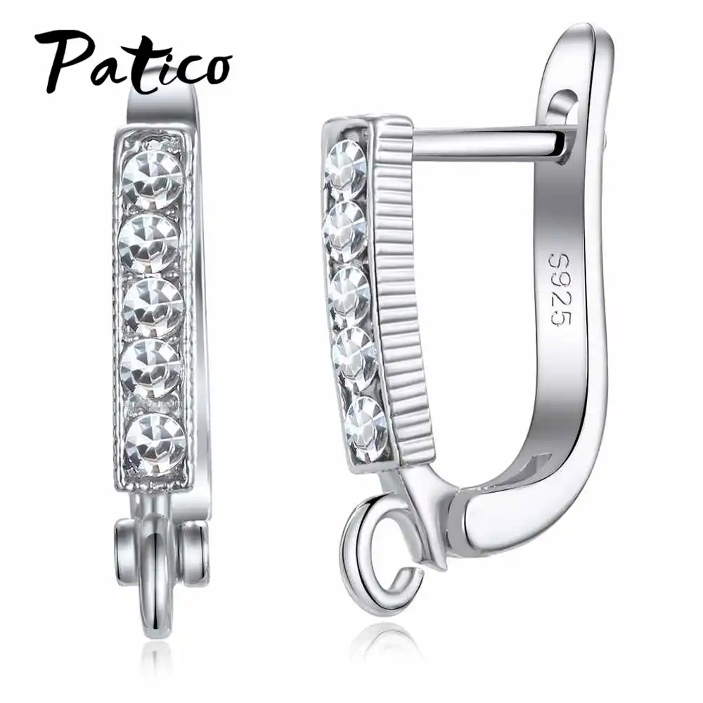 Austria Crystal 925 Sterling Silver Stamped Unisex Stud Earrings