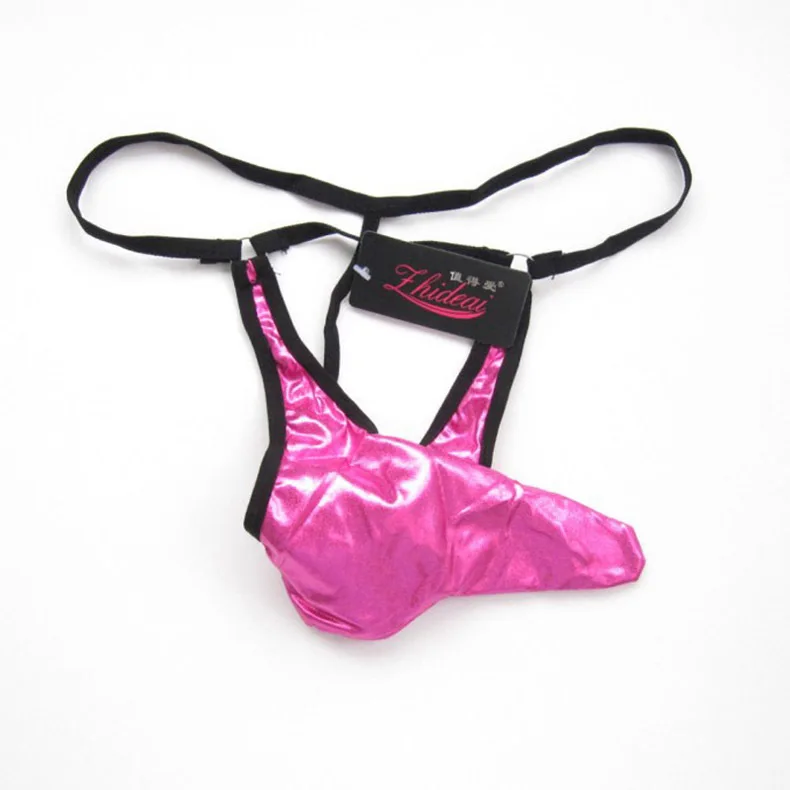 

Mens pu leather Thongs and g strings Men Sexy Bikini Briefs Gay men Jockstrape underwear T-back Tanga briefs