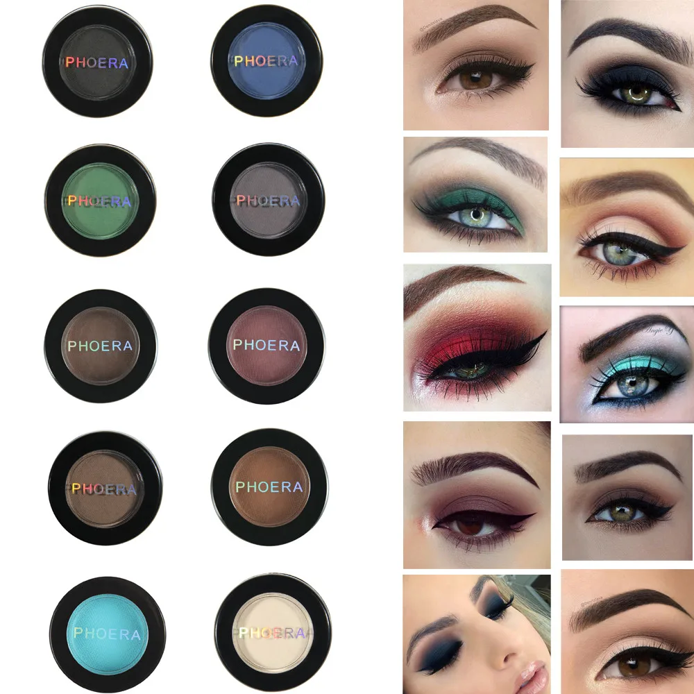 

PHOERA Cosmetic Matte Eyeshadow Cream Eye Shadow Makeup Cosmetic Shimmer Eye Shadow Palette Make Up Cosmetic 5.14djl