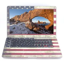 Флаг США 4 ГБ оперативной памяти + 500 ГБ HDD Окна 7/10 Системы ультратонкие 4 ядра быстрая загрузка ноутбука Тетрадь Нетбуки компьютер